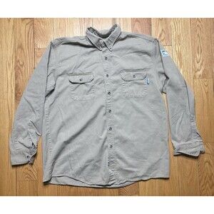 Vtg Tyndale FR Work Shirt 8 Cal Cat 2 NFPA 2112 Mens XL Reg USA Fire Resistant